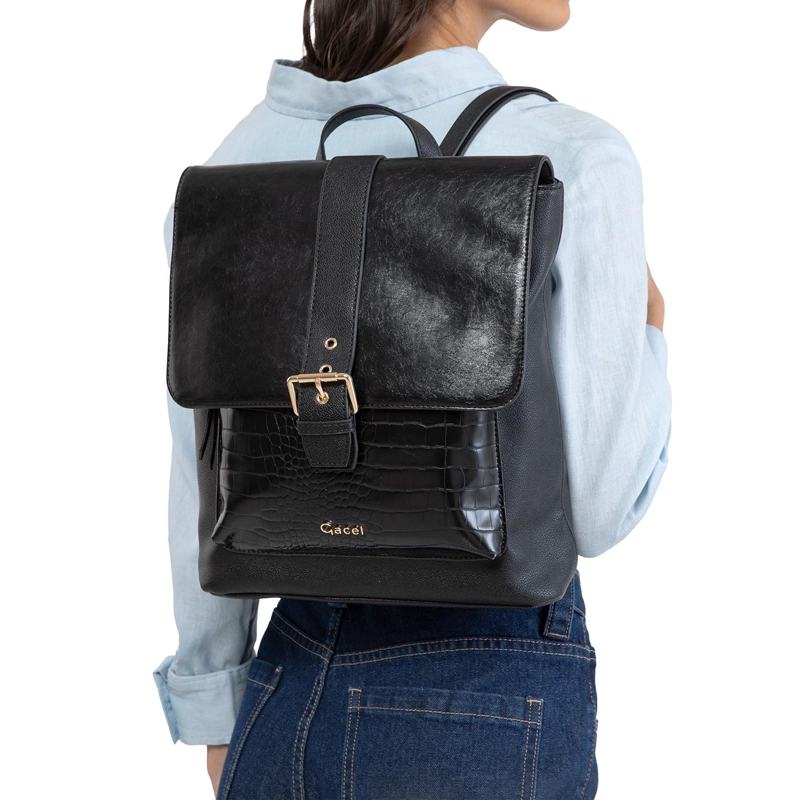 MOCHILA MUJER GACEL NEGRO PEQUEÑA - 2