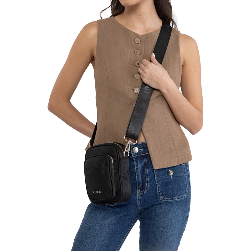 CARTERA MUJER GACEL NEGRO BANDOLERA PEQUEÑA - 2