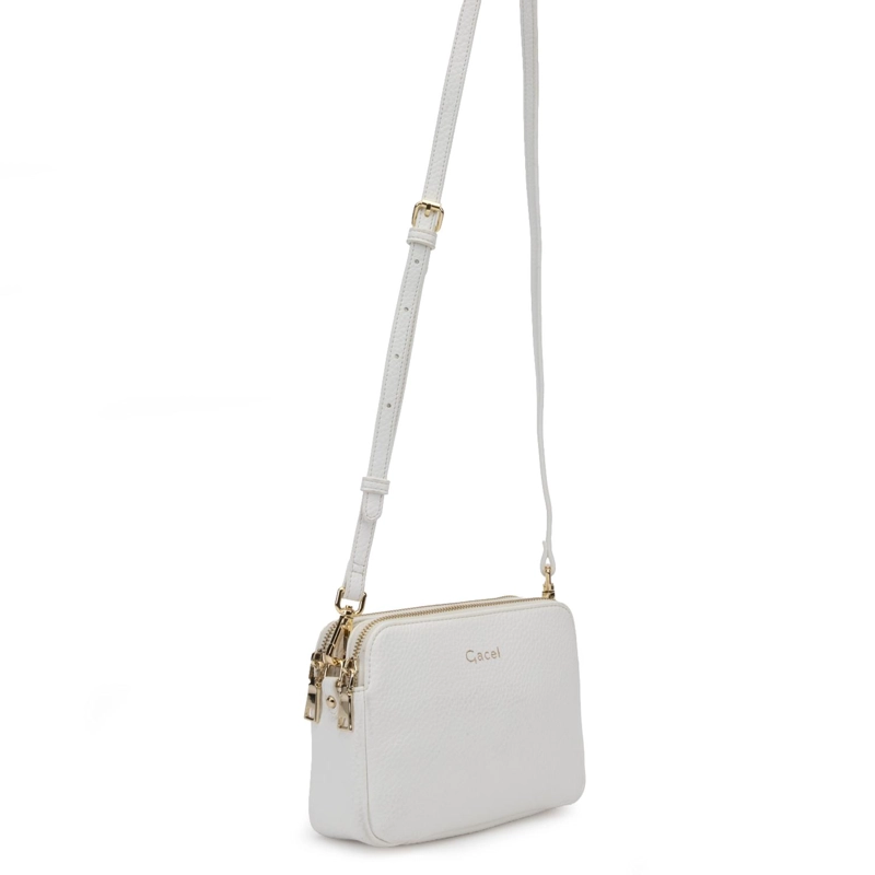CARTERA MUJER GACEL BLANCO BANDOLERA PEQUEÑA - 3