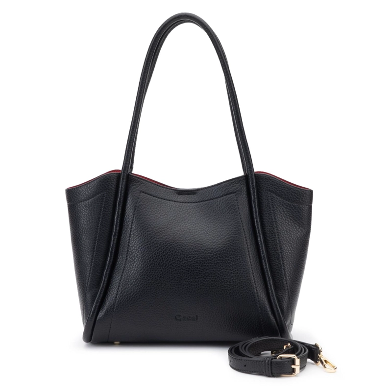 CARTERA MUJER GACEL NEGRO DOS ASAS MEDIANA - 1