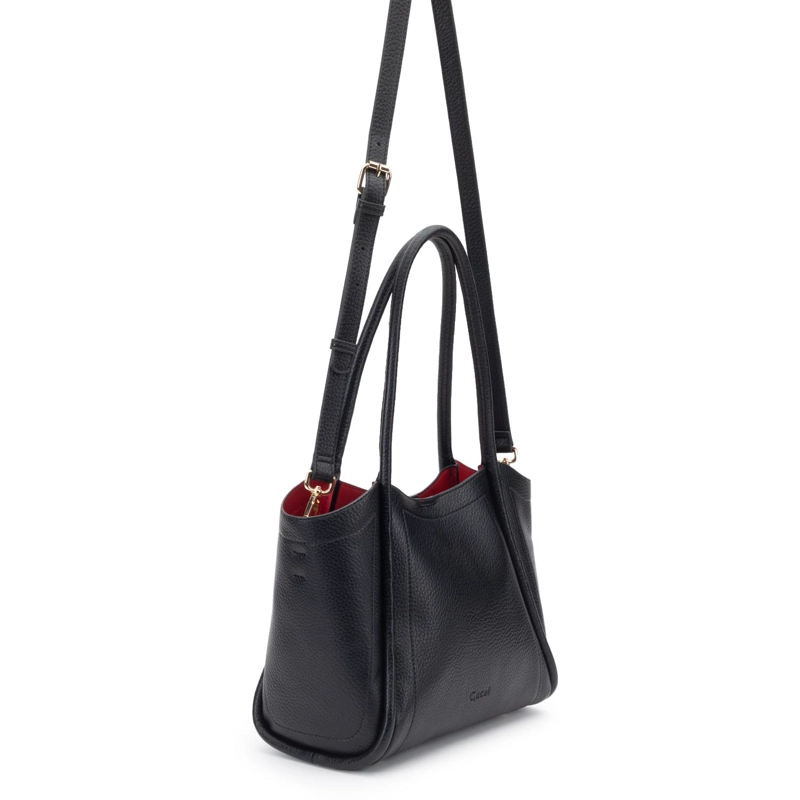 CARTERA MUJER GACEL NEGRO DOS ASAS MEDIANA - 3