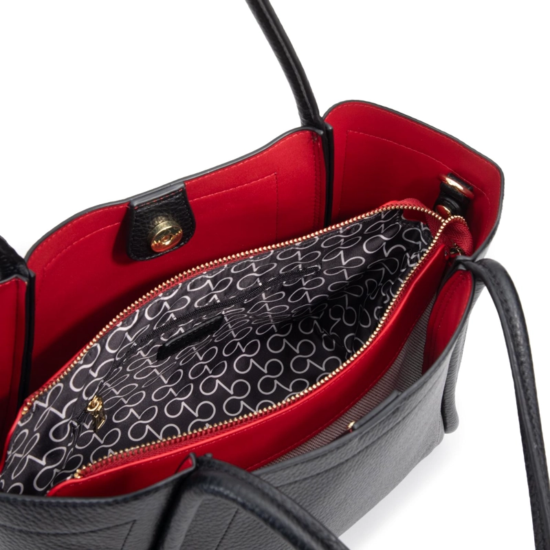 CARTERA MUJER GACEL NEGRO DOS ASAS MEDIANA - 5