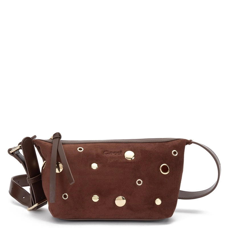 CARTERA MUJER GACEL CHOCOLATE BANDOLERA PEQUEÑA - 1