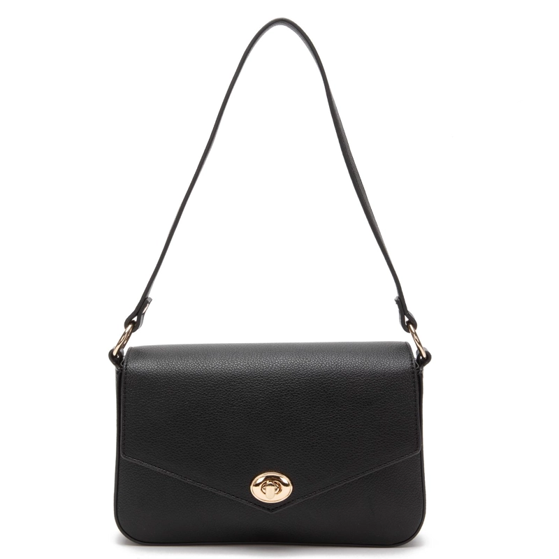 CARTERA MUJER GACEL NEGRO RETRO CON TAPA - 1