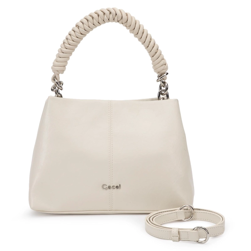 CARTERA MUJER GACEL OFF WHITE BANDOLERA GRANDE - 1
