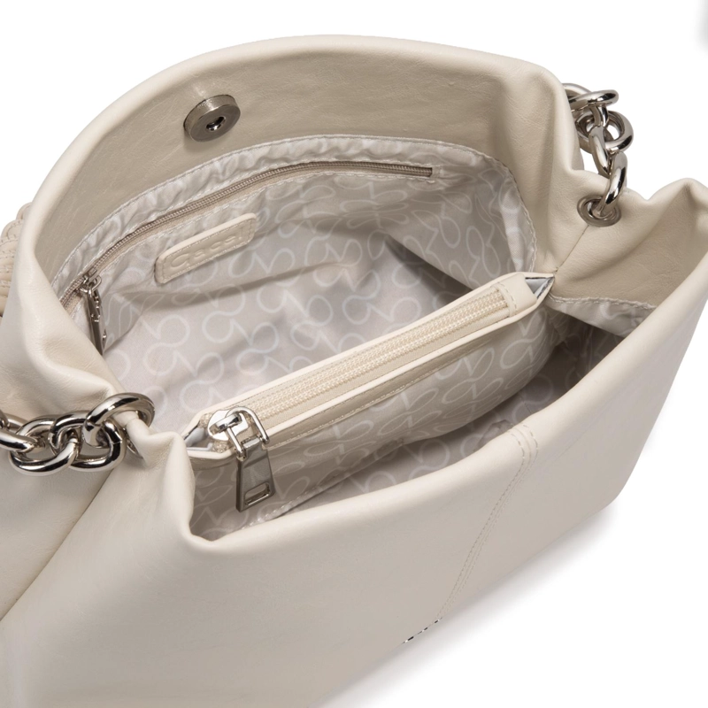 CARTERA MUJER GACEL OFF WHITE BANDOLERA GRANDE - 5
