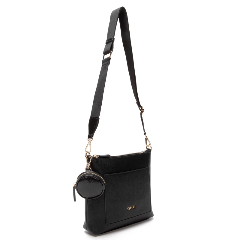 CARTERA MUJER GACEL NEGRO BANDOLERA GRANDE - 4