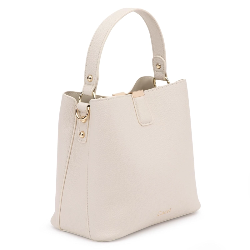 CARTERA MUJER GACEL OFF WHITE BUCKET - 3