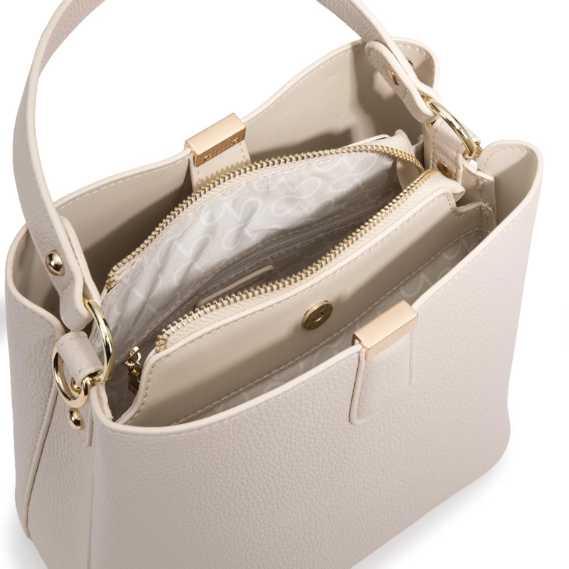 CARTERA MUJER GACEL OFF WHITE BUCKET - 5