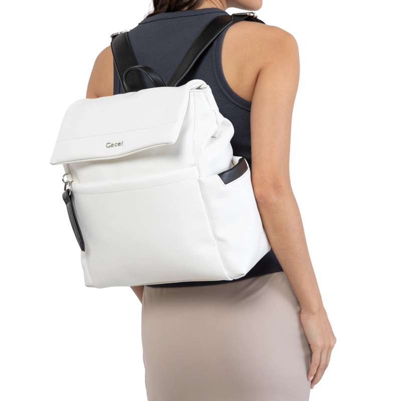 MOCHILA MUJER GACEL BLANCO GRANDE - 2