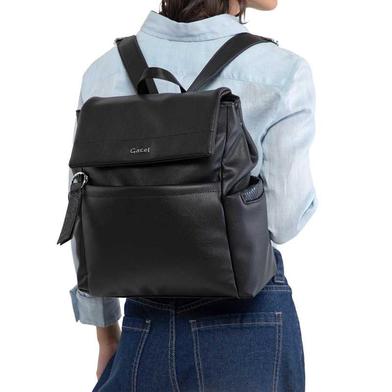 MOCHILA MUJER GACEL NEGRO GRANDE - 2
