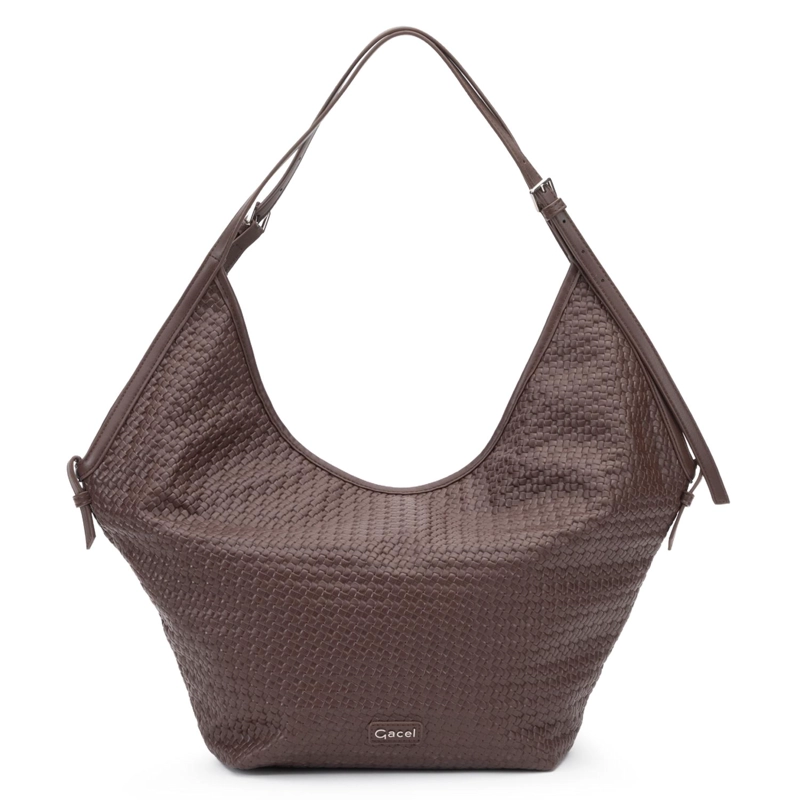 CARTERA MUJER GACEL CHOCOLATE DOS ASAS GRANDE - 3