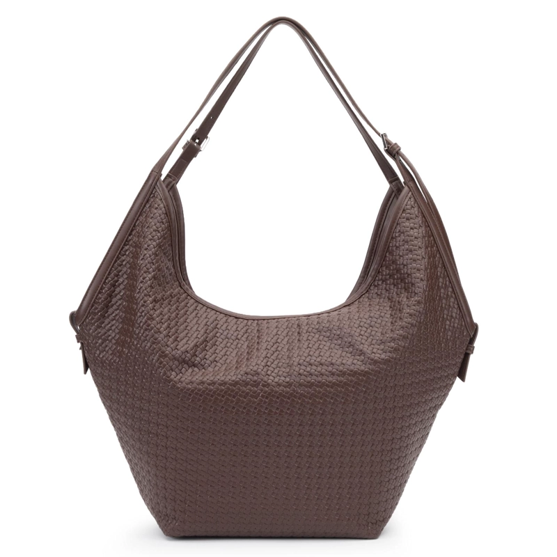 CARTERA MUJER GACEL CHOCOLATE DOS ASAS GRANDE - 5
