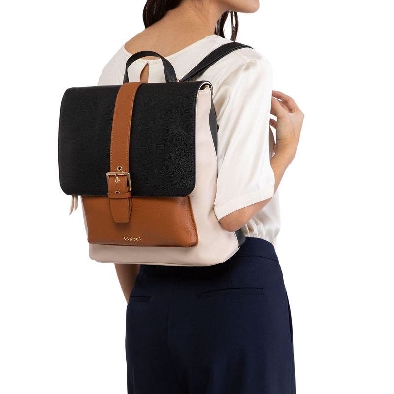 MOCHILA MUJER GACEL TOSTADO PEQUEÑA - 2