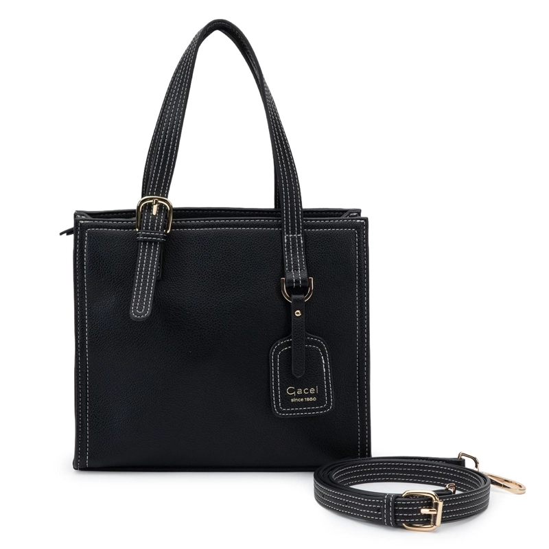 CARTERA MUJER GACEL NEGRO DOS ASAS PEQUEÑA - 1