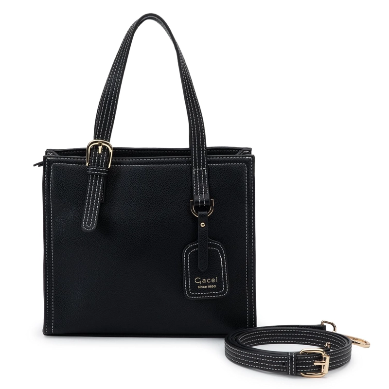 CARTERA MUJER GACEL NEGRO DOS ASAS PEQUEÑA - 3