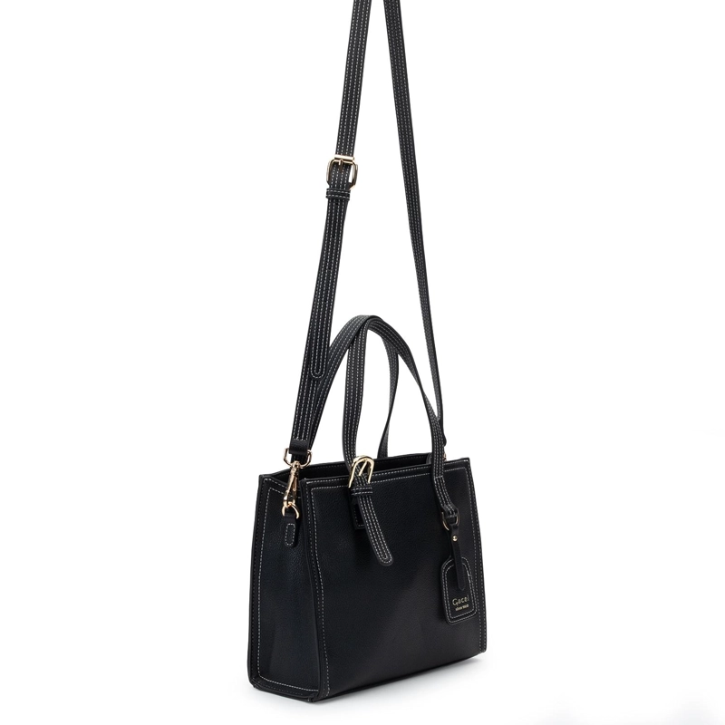 CARTERA MUJER GACEL NEGRO DOS ASAS PEQUEÑA - 4