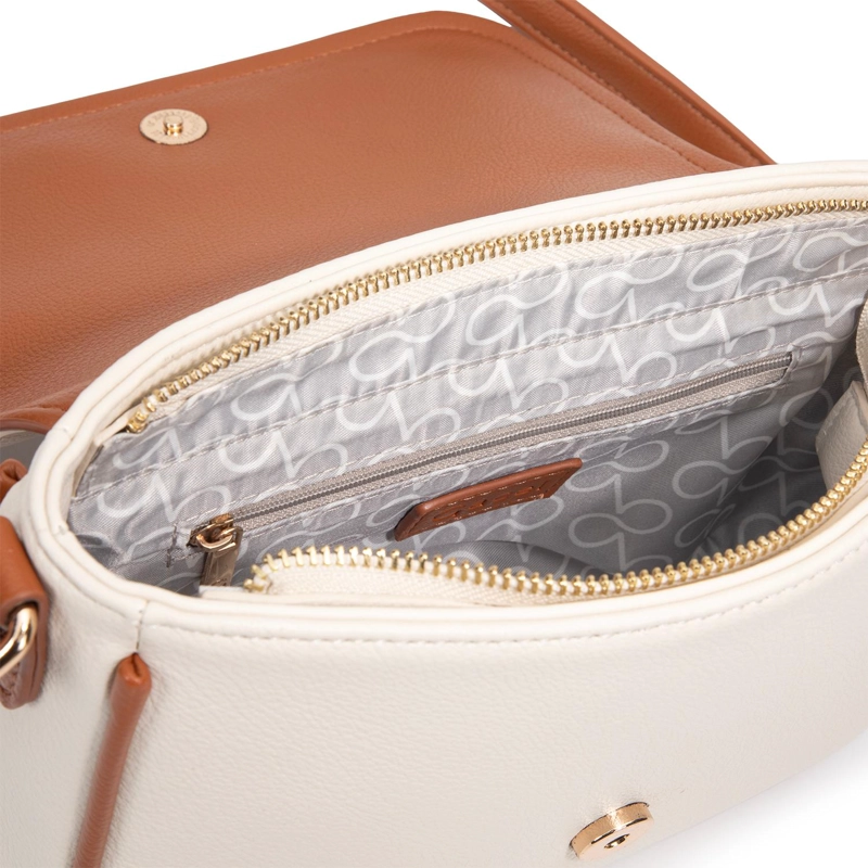 CARTERA MUJER GACEL OFF WHITE BANDOLERA GRANDE - 5