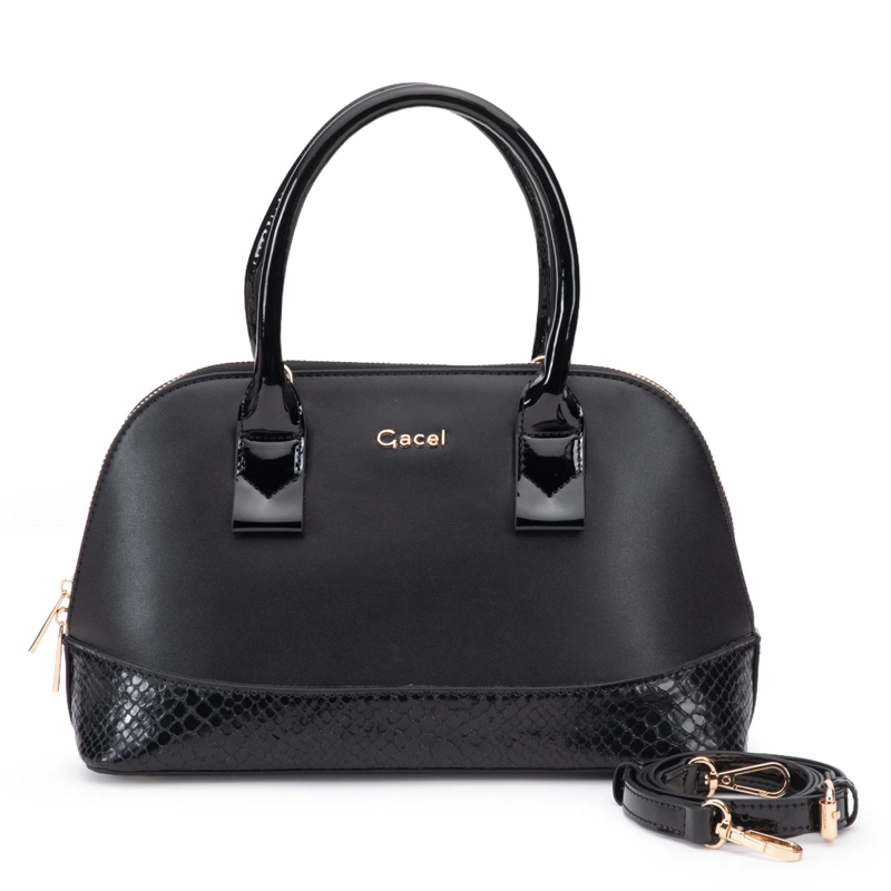 CARTERA MUJER GACEL NEGRO DOS ASAS MEDIANA - 1