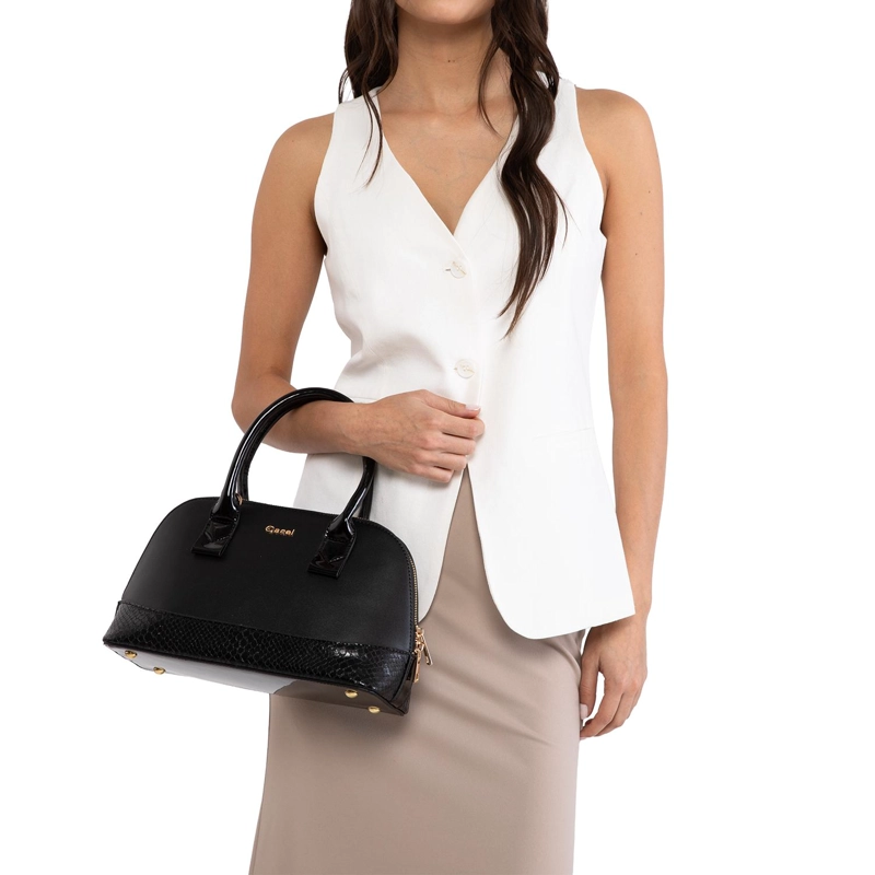 CARTERA MUJER GACEL NEGRO DOS ASAS MEDIANA - 2