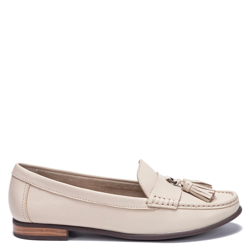 MOCASIN DE CUERO MUJER GACEL CRUDO SIRI - 1