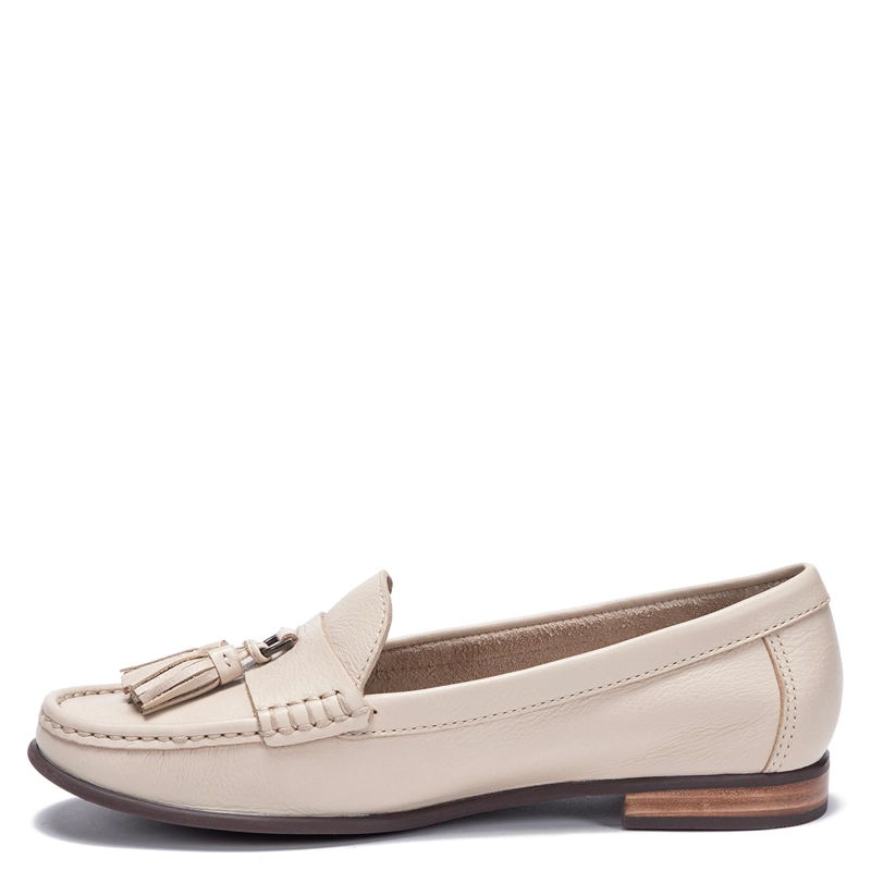 MOCASIN DE CUERO MUJER GACEL CRUDO SIRI - 3