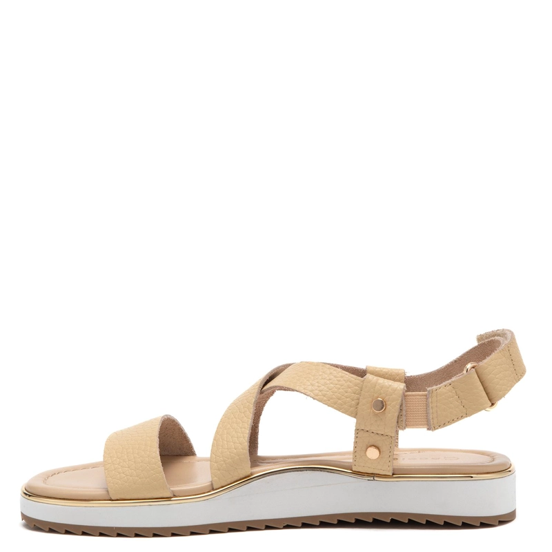 SANDALIA DE CUERO MUJER GACEL BEIGE MIRA - 3