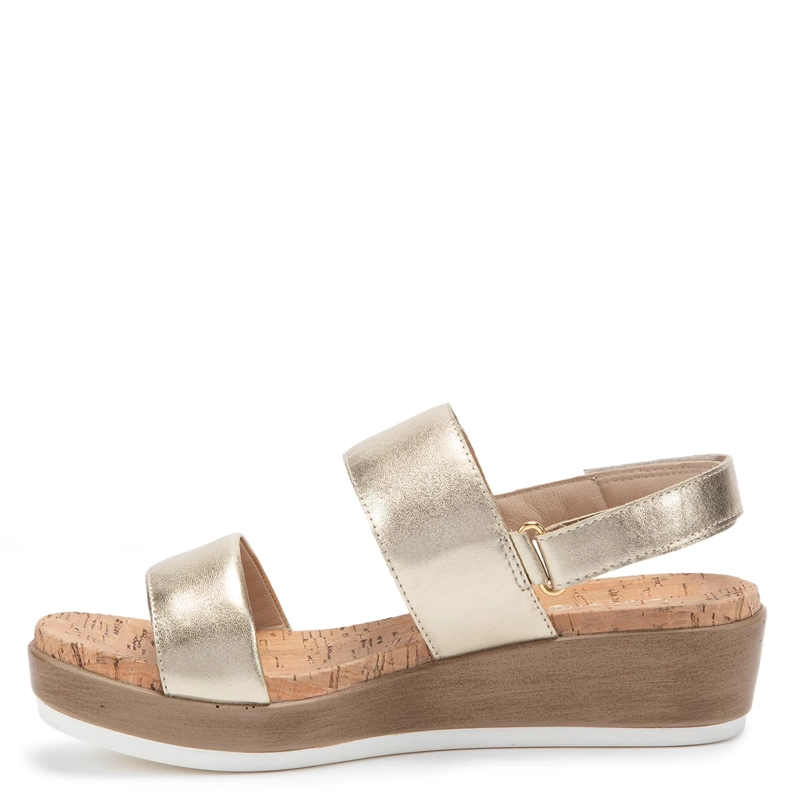 SANDALIA DE CUERO MUJER GACEL DORADO MERYL - 3