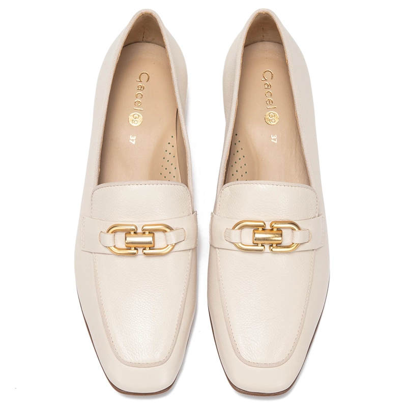 MOCASIN DE CUERO MUJER GACEL CRUDO CRUXI - 4