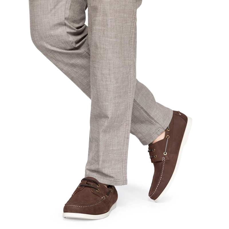 MOCASIN DE CUERO HOMBRE GUANTE CHOCOLATE LLANES - 2