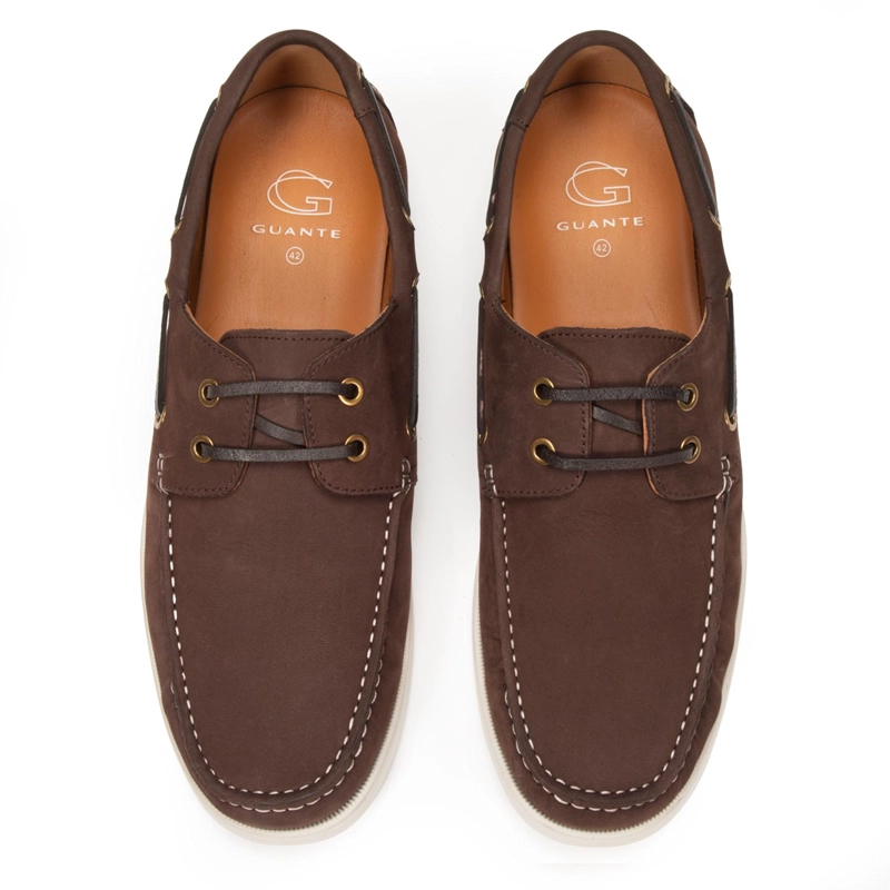 MOCASIN DE CUERO HOMBRE GUANTE CHOCOLATE LLANES - 3