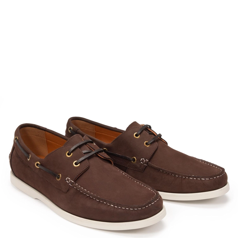 MOCASIN DE CUERO HOMBRE GUANTE CHOCOLATE LLANES - 4