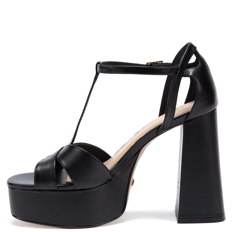 SANDALIA DE CUERO MUJER GACEL NEGRO RUE - 3