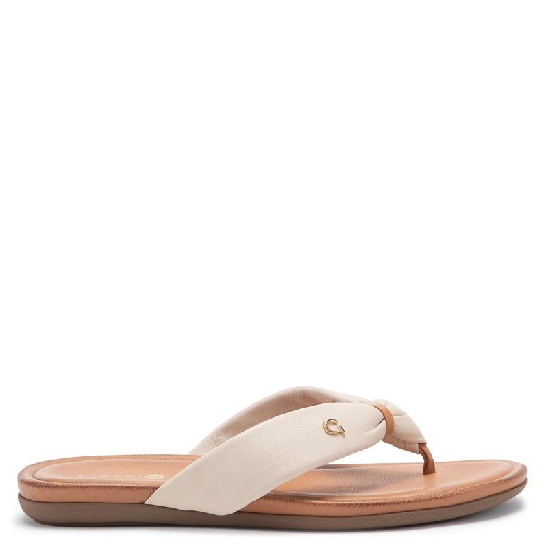SANDALIA DE CUERO MUJER GACEL CRUDO FI - 1