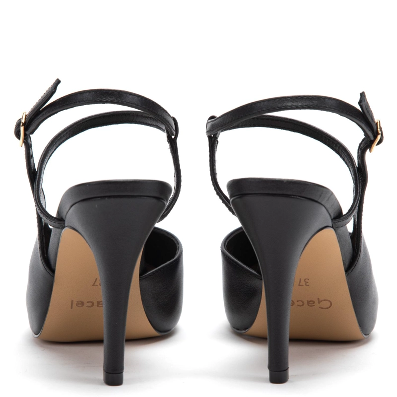 ZAPATO DE CUERO MUJER GACEL NEGRO OLGA - 5