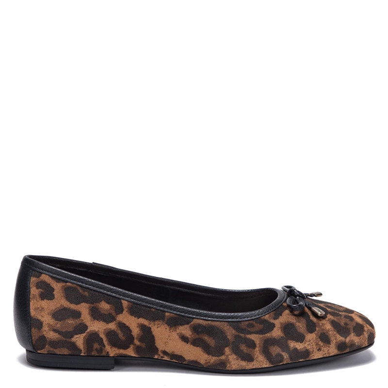 BALLERINA DE CUERO MUJER GACEL LEOPARDO MIKIA - 1
