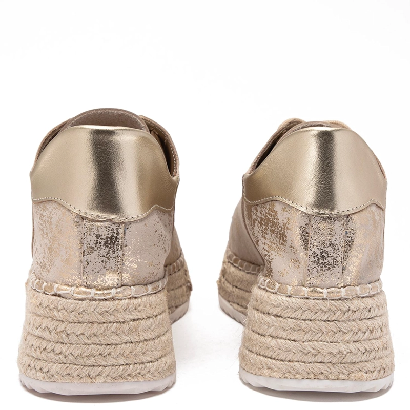 ALPARGATA DE CUERO MUJER GACEL DORADO CIRA - 5