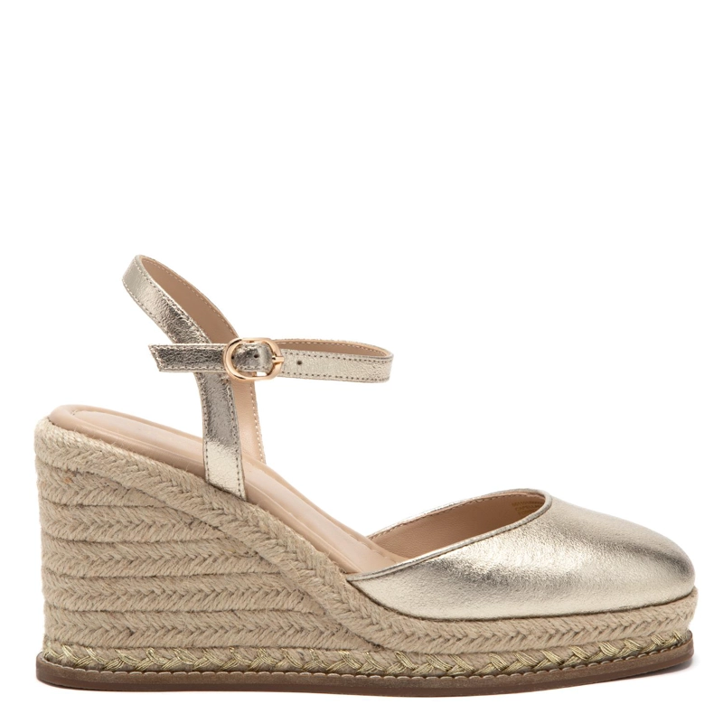 ALPARGATA DE CUERO MUJER GACEL DORADO ADELA - 1