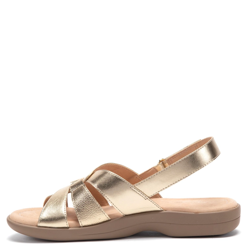 SANDALIA DE CUERO MUJER GACEL DORADO ARELY - 3