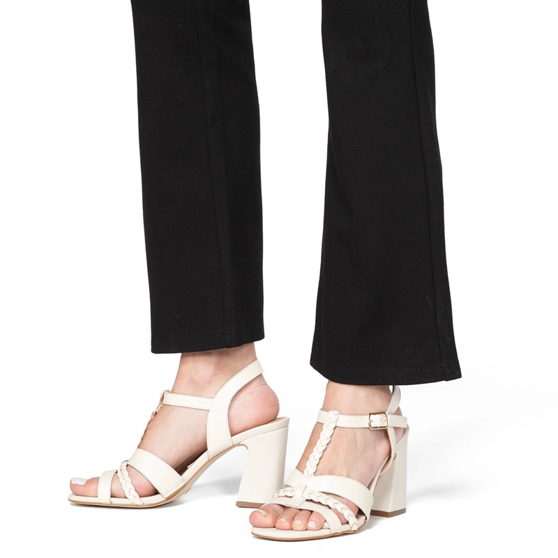 SANDALIA DE CUERO MUJER GACEL OFF WHITE JUDITH - 2