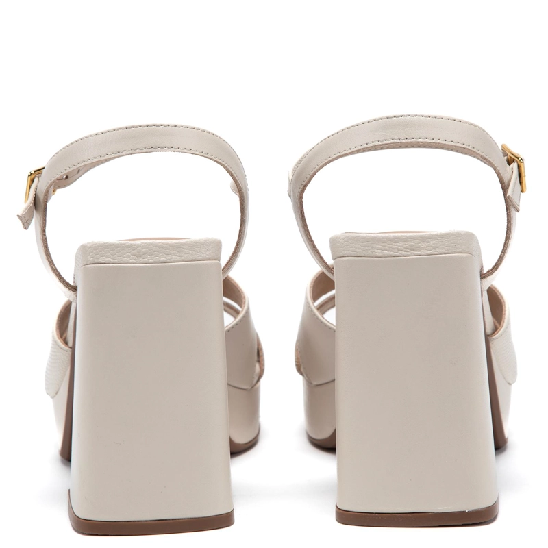 SANDALIA DE CUERO MUJER GACEL CRUDO ATHENA - 5