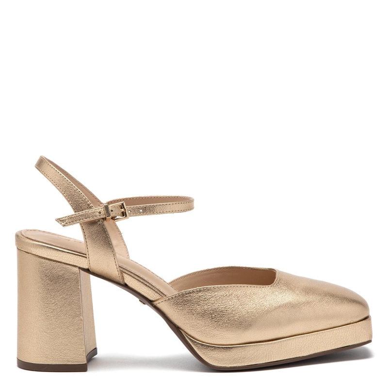 ZAPATO DE CUERO MUJER GACEL DORADO MABI - 1