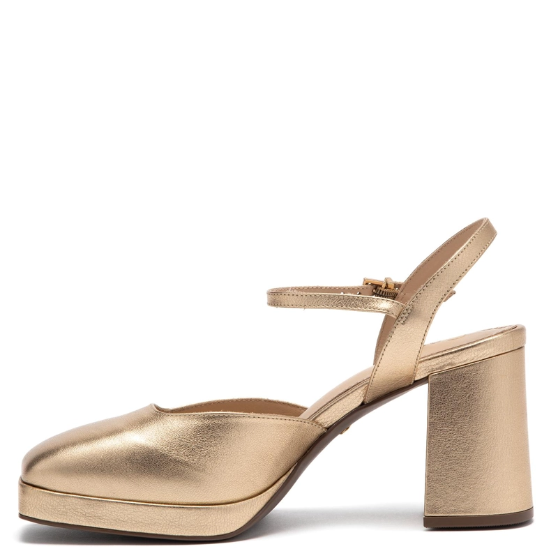 ZAPATO DE CUERO MUJER GACEL DORADO MABI - 3