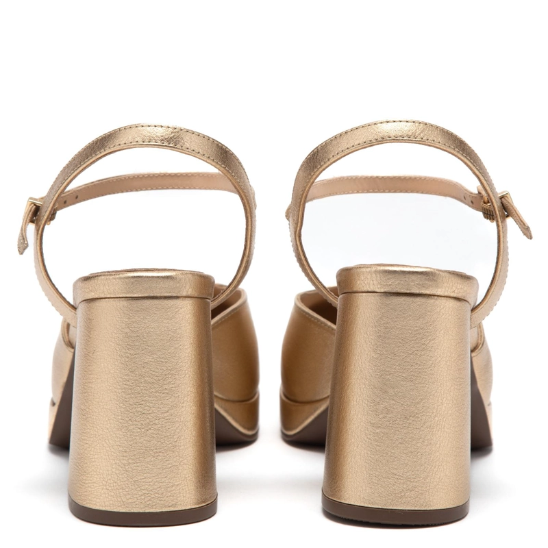 ZAPATO DE CUERO MUJER GACEL DORADO MABI - 5