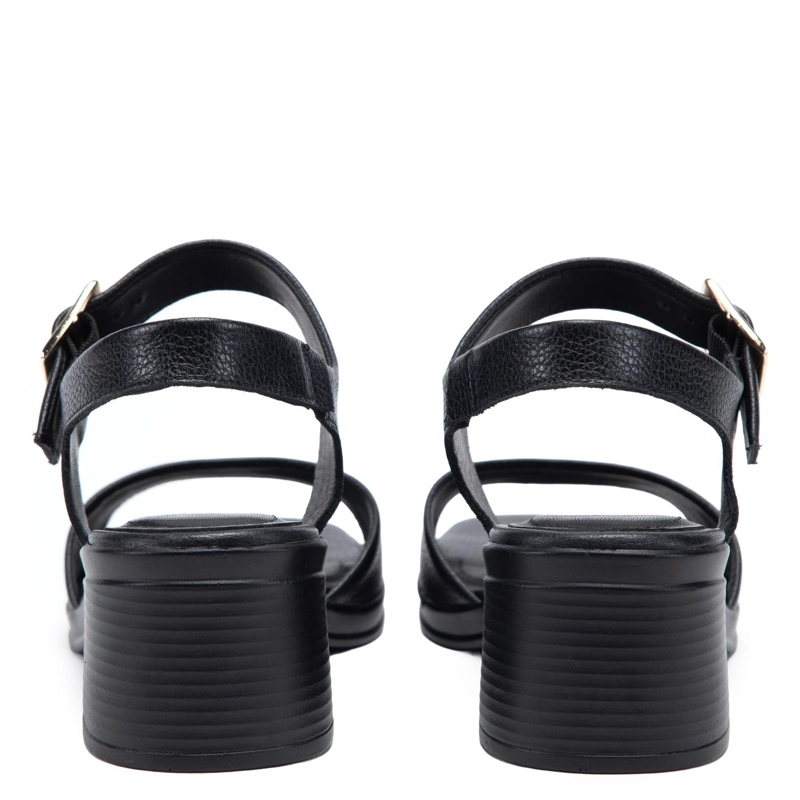 SANDALIA DE CUERO MUJER GACEL NEGRO TORI - 5