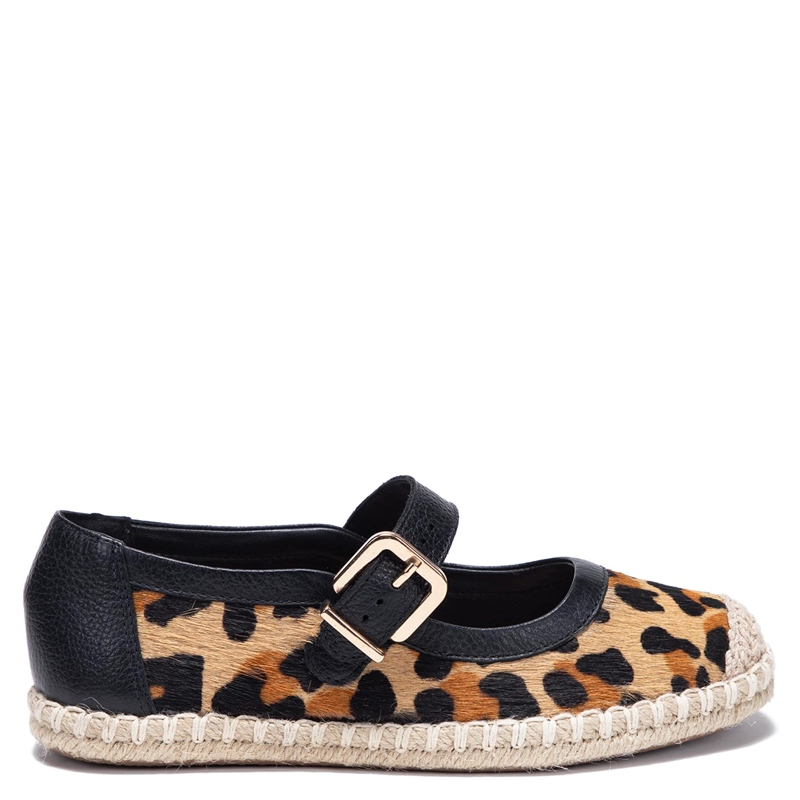 ALPARGATA DE CUERO MUJER GACEL LEOPARDO MIRTA - 1