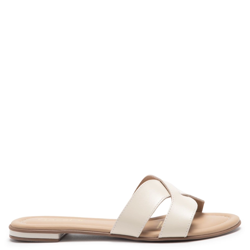SANDALIA DE CUERO MUJER GACEL CRUDO SANDY - 1