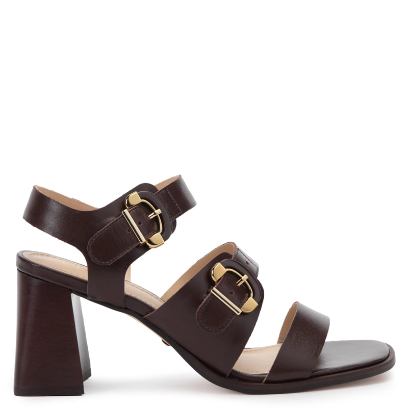SANDALIA DE CUERO MUJER GACEL CHOCOLATE PITU - 1