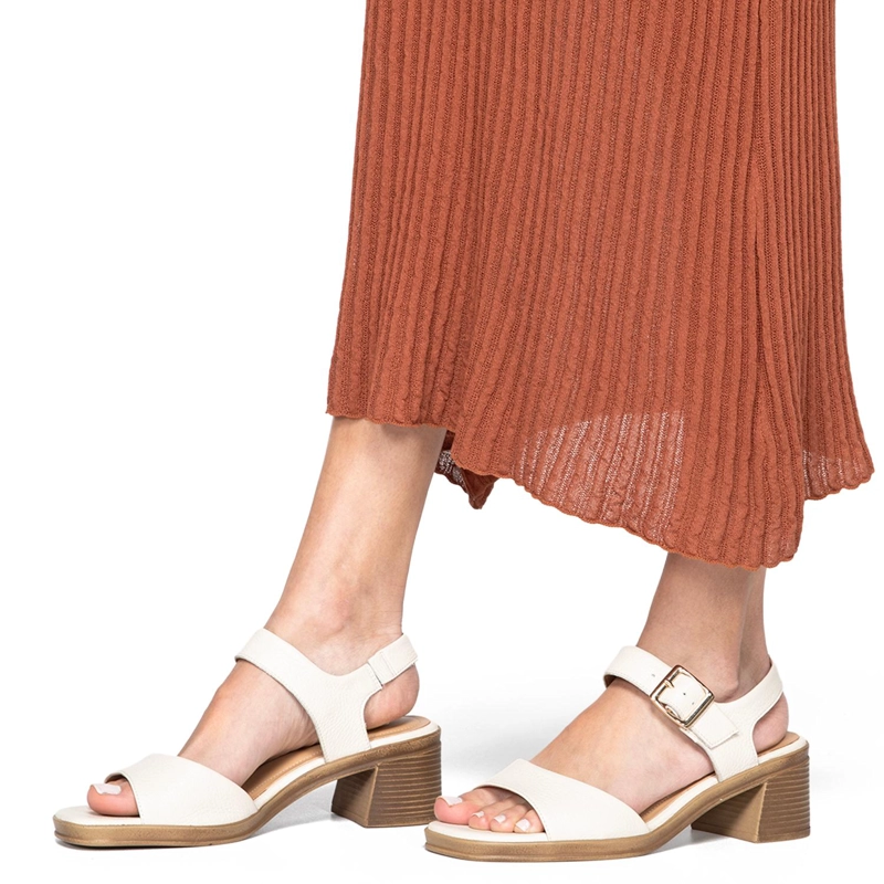 SANDALIA DE CUERO MUJER GACEL CRUDO TORI - 2