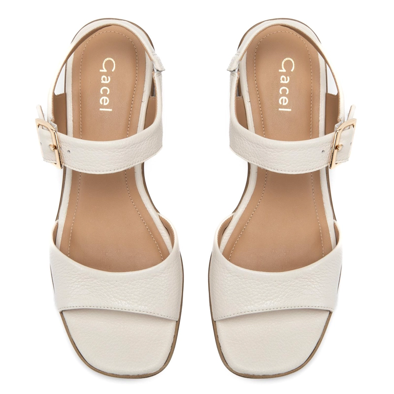 SANDALIA DE CUERO MUJER GACEL CRUDO TORI - 4